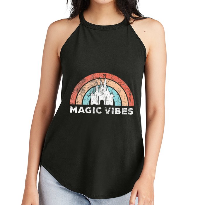Magic Vibes Cute Matching Vacation Tops Women's Perfect Tri Rocker Tank