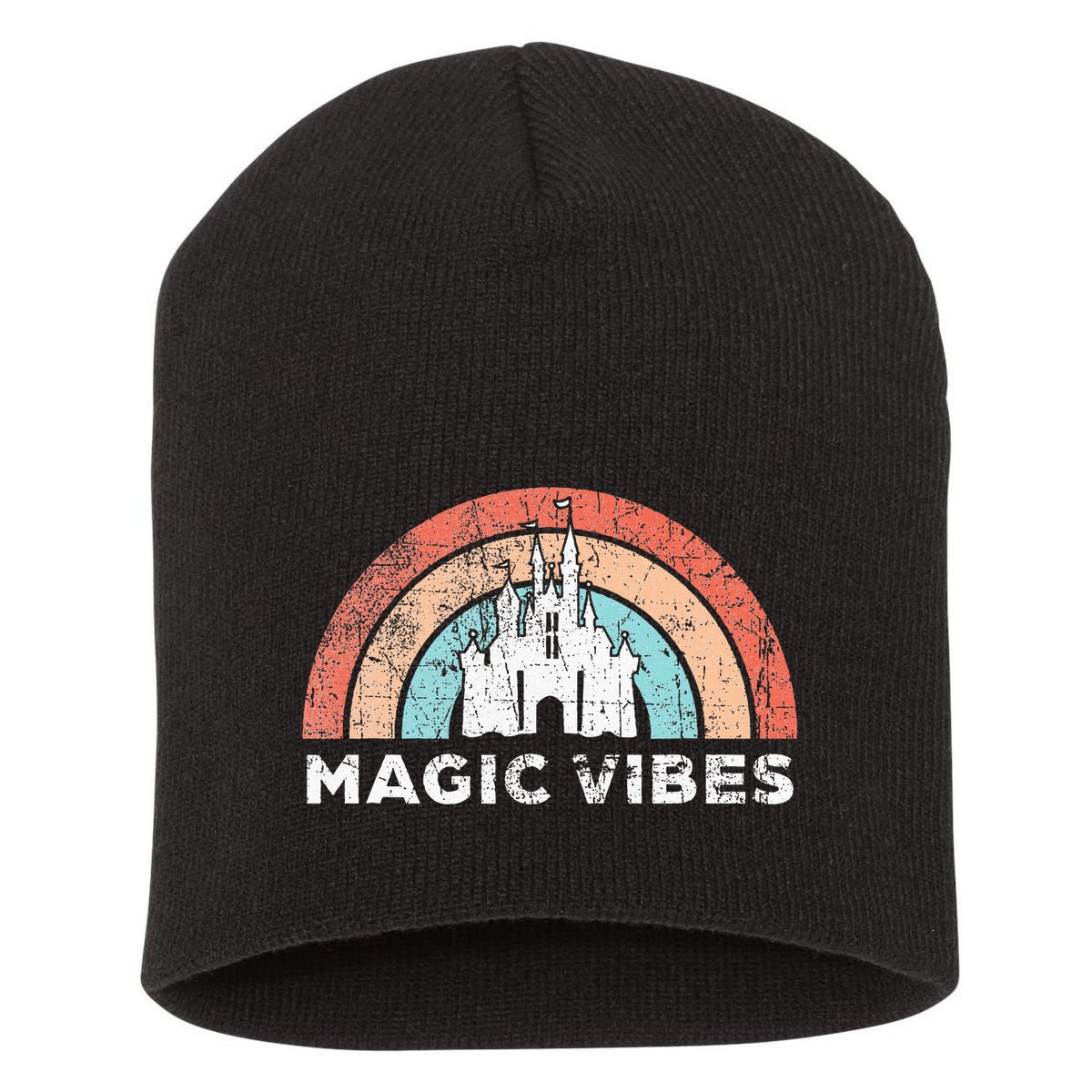 Magic Vibes Cute Matching Vacation Tops Short Acrylic Beanie
