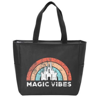 Magic Vibes Cute Matching Vacation Tops Zip Tote Bag
