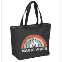 Magic Vibes Cute Matching Vacation Tops Zip Tote Bag