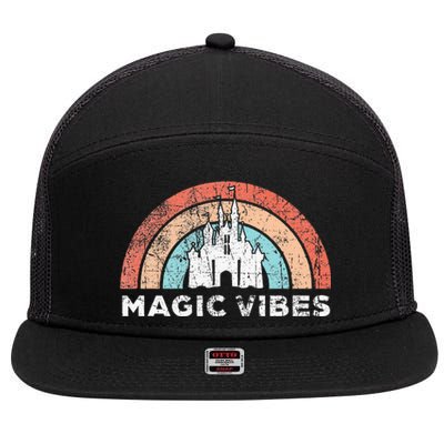 Magic Vibes Cute Matching Vacation 7 Panel Mesh Trucker Snapback Hat