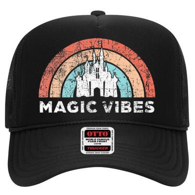 Magic Vibes Cute Matching Vacation High Crown Mesh Back Trucker Hat