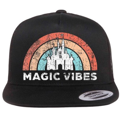 Magic Vibes Cute Matching Vacation Flat Bill Trucker Hat