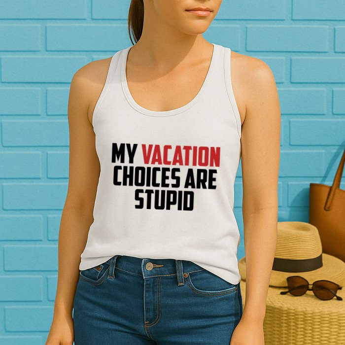 My Vacation Choices Are Stupid Funny Womens Tank Top