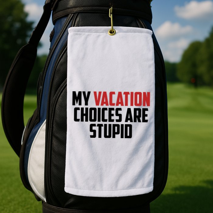 My Vacation Choices Are Stupid Funny Golf Towel