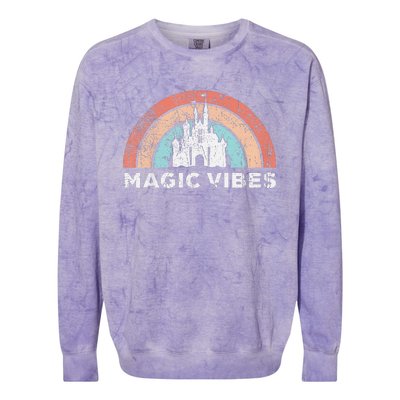 Magic Vibes Cute Vacation Colorblast Crewneck Sweatshirt