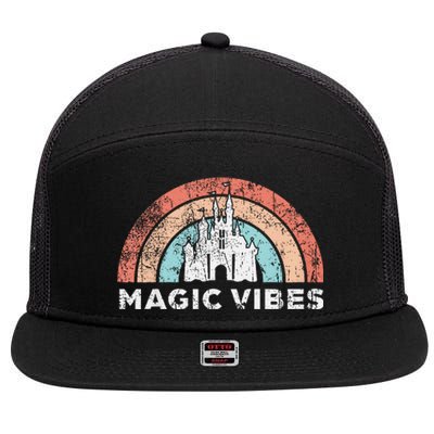 Magic Vibes Cute Vacation 7 Panel Mesh Trucker Snapback Hat