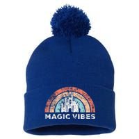 Magic Vibes Cute Vacation Pom Pom 12in Knit Beanie