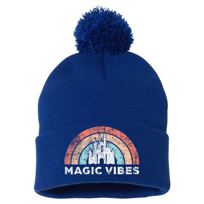 Magic Vibes Cute Vacation Pom Pom 12in Knit Beanie