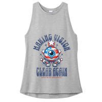 Making Vision Clear Again Funny Eye Ladies PosiCharge Tri-Blend Wicking Tank