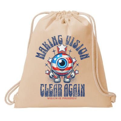 Making Vision Clear Again Funny Eye Drawstring Bag