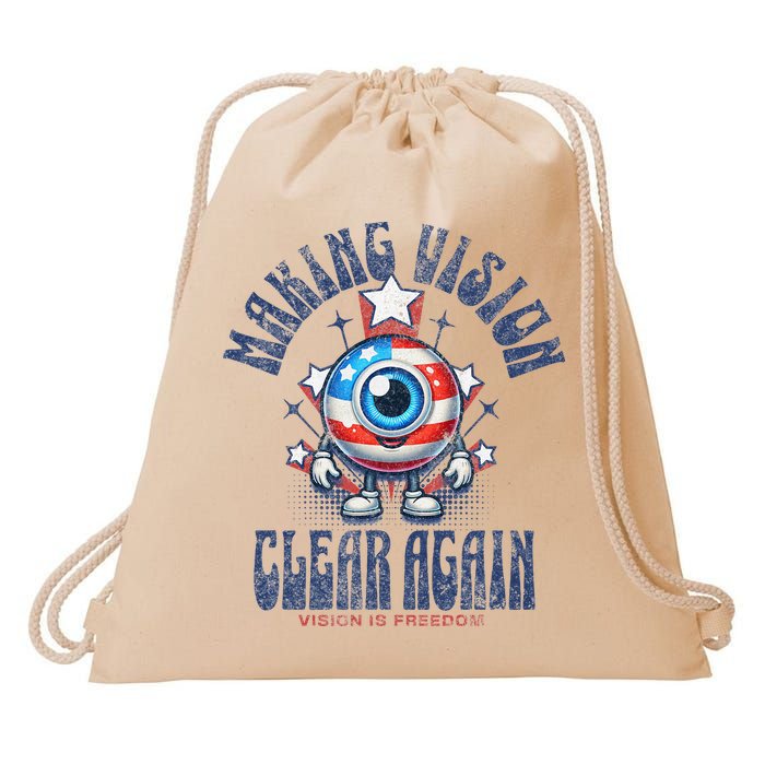 Making Vision Clear Again Funny Eye Drawstring Bag