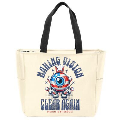 Making Vision Clear Again Funny Eye Zip Tote Bag