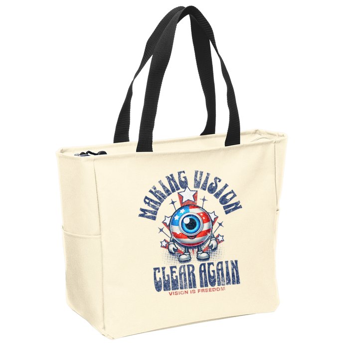 Making Vision Clear Again Funny Eye Zip Tote Bag