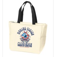 Making Vision Clear Again Funny Eye Zip Tote Bag