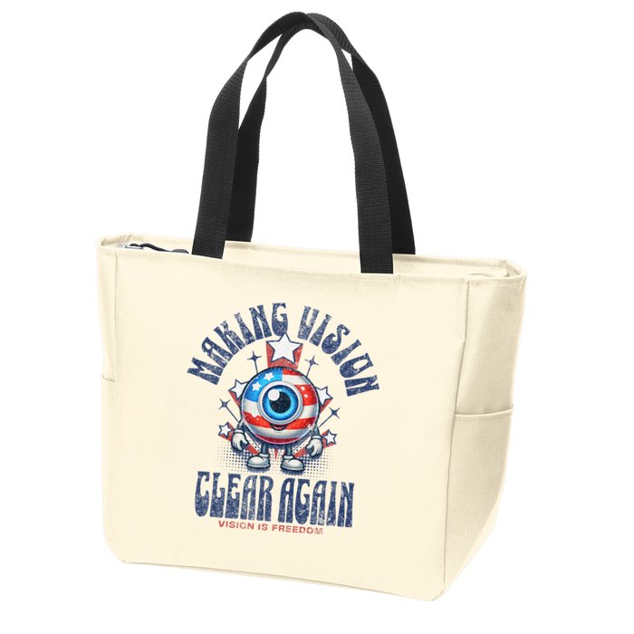 Making Vision Clear Again Funny Eye Zip Tote Bag