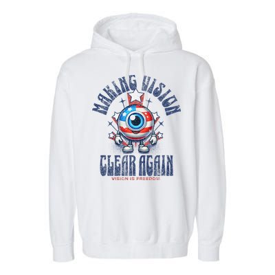 Making Vision Clear Again Funny Eye Garment-Dyed Fleece Hoodie