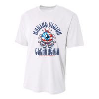 Making Vision Clear Again Funny Eye Youth Performance Sprint T-Shirt