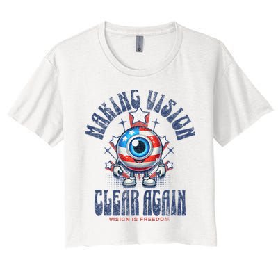 Making Vision Clear Again Funny Eye Crop Top