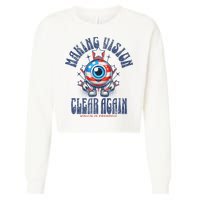 Making Vision Clear Again Funny Eye Cropped Pullover Crew