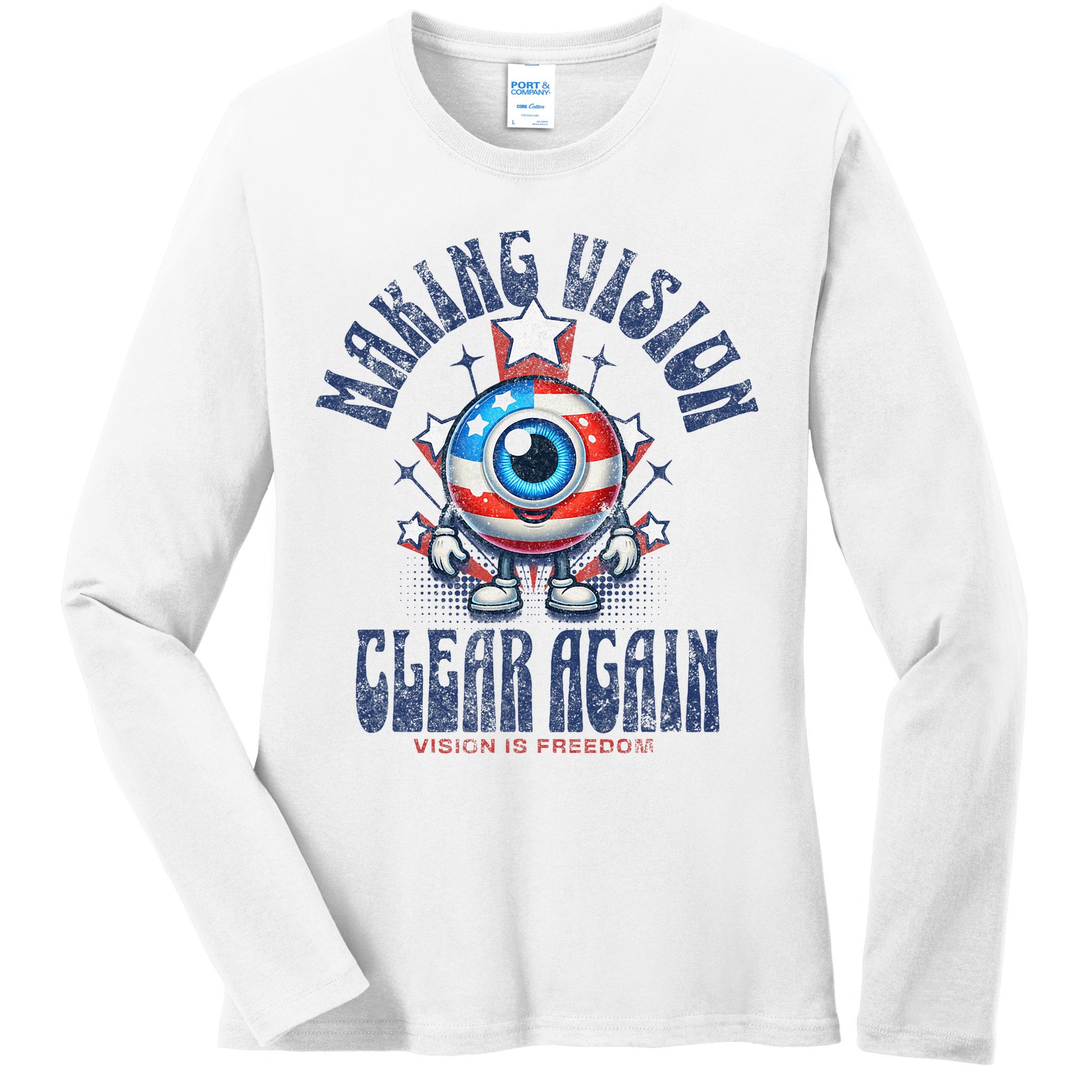 Making Vision Clear Again Funny Eye Ladies Long Sleeve Shirt