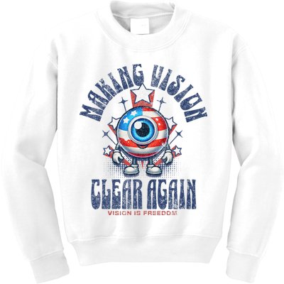 Making Vision Clear Again Funny Eye Kids Sweatshirt