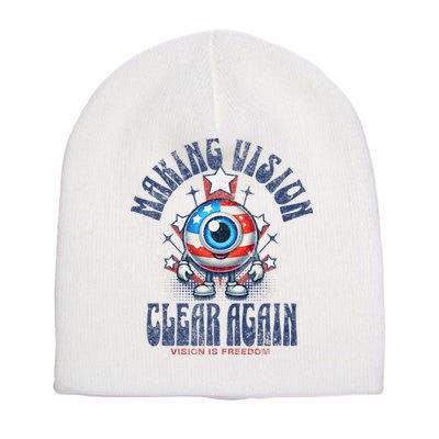 Making Vision Clear Again Funny Eye Short Acrylic Beanie