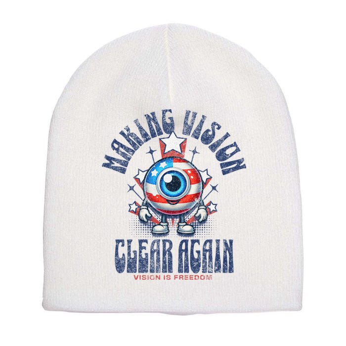 Making Vision Clear Again Funny Eye Short Acrylic Beanie