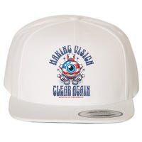 Making Vision Clear Again Funny Eye Wool Snapback Cap