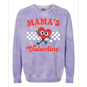 Mamas Valentine Cute Heart Retro Gift Colorblast Crewneck Sweatshirt