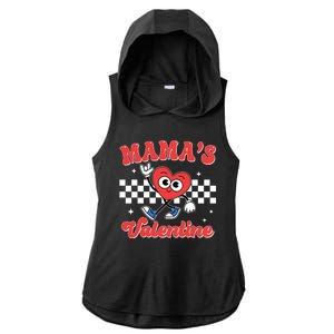 Mamas Valentine Cute Heart Retro Gift Ladies PosiCharge Tri-Blend Wicking Draft Hoodie Tank