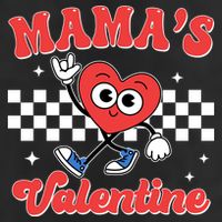 Mamas Valentine Cute Heart Retro Gift 7 Panel Mesh Trucker Snapback Hat