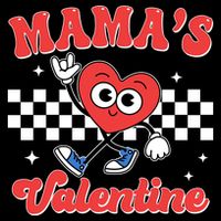 Mamas Valentine Cute Heart Retro Gift Zip Tote Bag