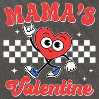 Mamas Valentine Cute Heart Retro Gift Cotton Canvas Backpack