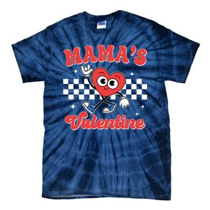 Mamas Valentine Cute Heart Retro Gift Tie-Dye T-Shirt