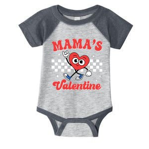 Mamas Valentine Cute Heart Retro Gift Infant Baby Jersey Bodysuit