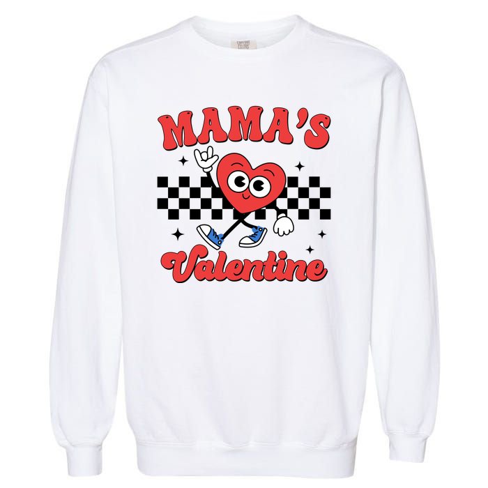 Mamas Valentine Cute Heart Retro Gift Garment-Dyed Sweatshirt