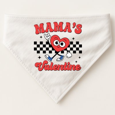 Mamas Valentine Cute Heart Retro Gift USA-Made Doggie Bandana