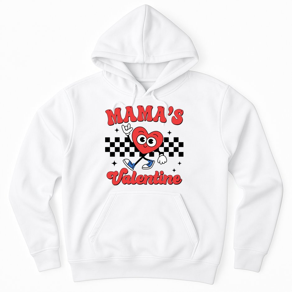 Mamas Valentine Cute Heart Retro Gift Hoodie
