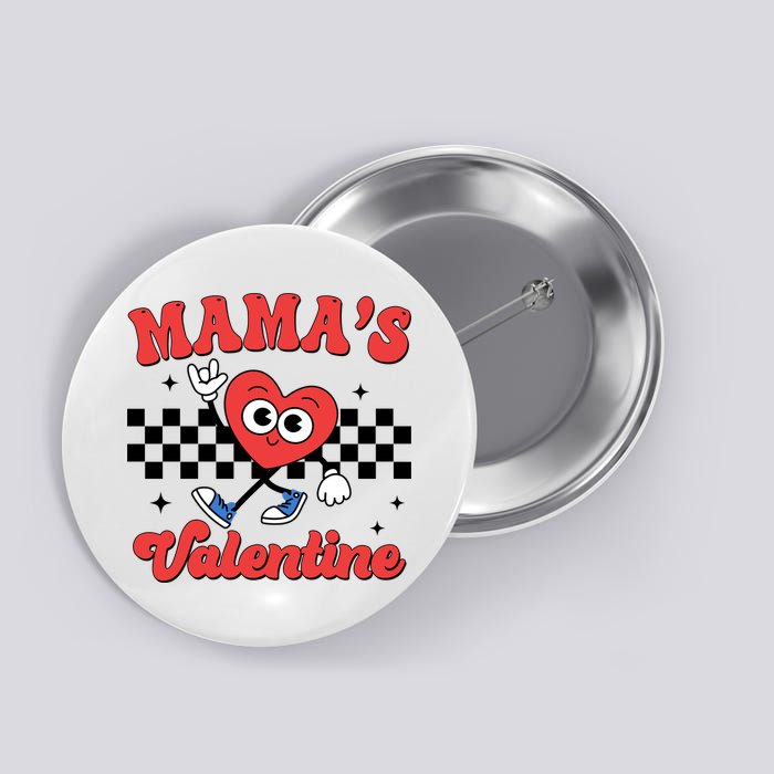 Mamas Valentine Cute Heart Retro Gift Button