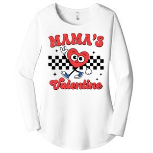 Mamas Valentine Cute Heart Retro Gift Women's Perfect Tri Tunic Long Sleeve Shirt