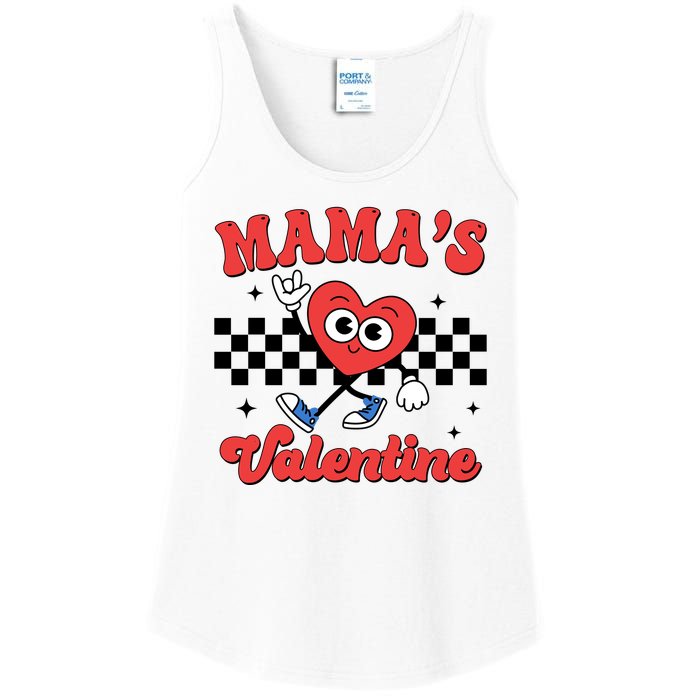 Mamas Valentine Cute Heart Retro Gift Ladies Essential Tank