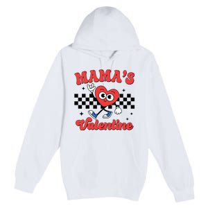 Mamas Valentine Cute Heart Retro Gift Premium Pullover Hoodie