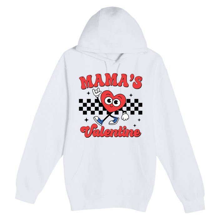 Mamas Valentine Cute Heart Retro Gift Premium Pullover Hoodie