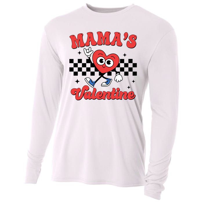 Mamas Valentine Cute Heart Retro Gift Cooling Performance Long Sleeve Crew