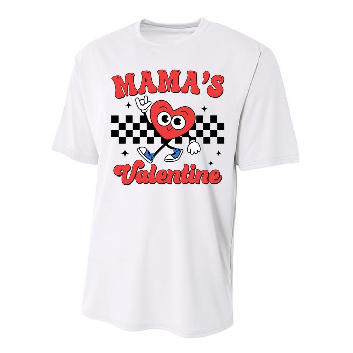 Mamas Valentine Cute Heart Retro Gift Performance Sprint T-Shirt