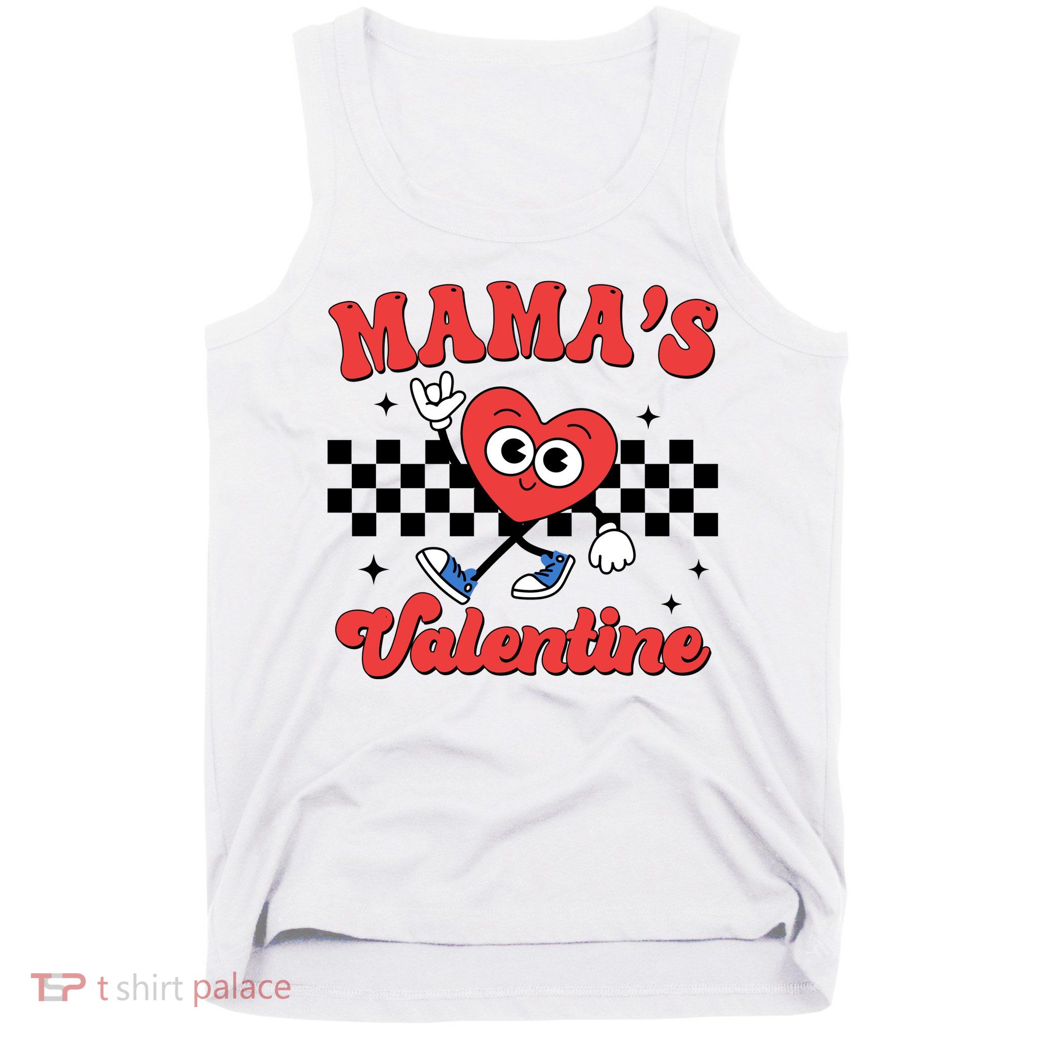 Mamas Valentine Cute Heart Retro Gift Tank Top