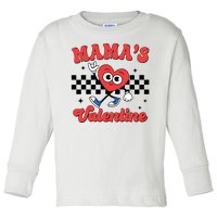 Mamas Valentine Cute Heart Retro Gift Toddler Long Sleeve Shirt