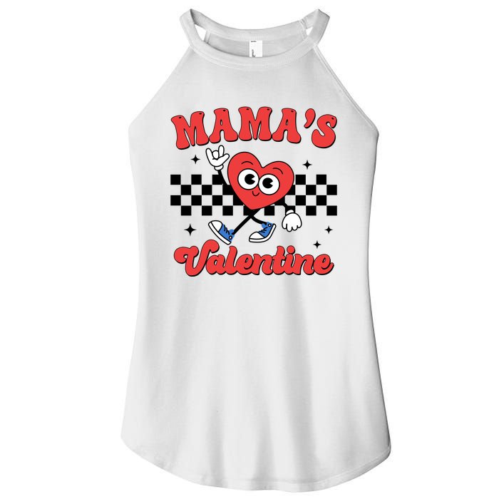 Mamas Valentine Cute Heart Retro Gift Women's Perfect Tri Rocker Tank