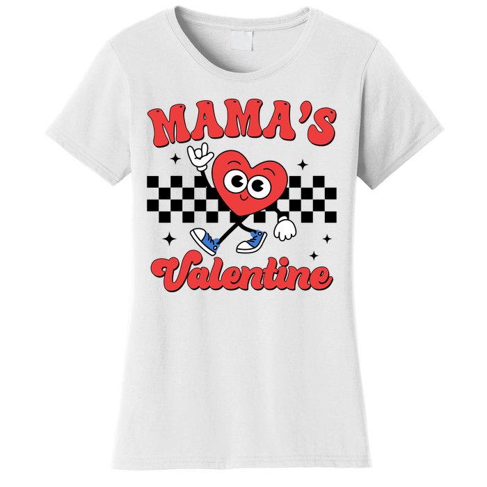 Mamas Valentine Cute Heart Retro Gift Women's T-Shirt